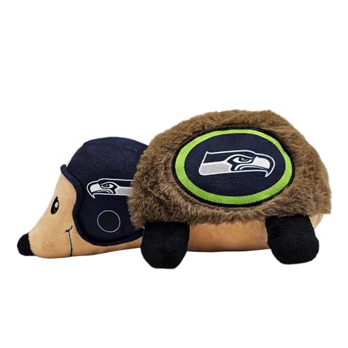NFL Seattle Seahawks Plush Hedgehog Toy for Dogs & Cats, Cool Soft Pet Toy for Fun and Interactive Play, Dog Chew Toy with Squeaker, Licensed Hot Pet Toy - color: Seattle Seahawks