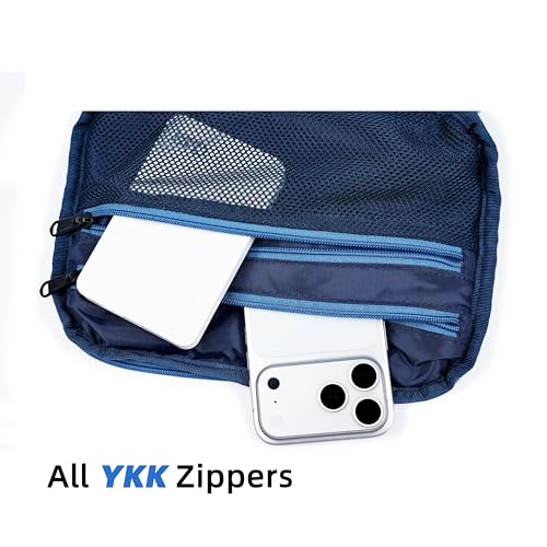 Accessories Bag & Tech Pouch | Organizer for Cables, Electronics & Everyday Essentials, Water-Repellent, Dual-Sided Padded - color: Blue Abyss