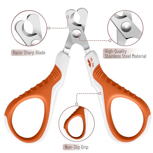 Mr. Pen- Cat Nail Clipper, Raspberry Red & White Cat Nail Trimmer | Cat Nail Clippers, Cat Claw Clippers, Cat Clippers for Nails, Pet Nail Clippers, Small Dog Nail Clipper Cat Claw Trimmer - color: Raspberry Red & White