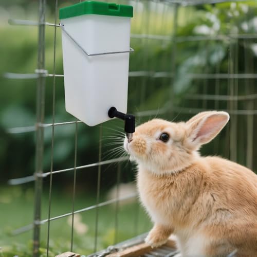 2Pack Rabbit Water Bottle for Cage, 32oz Small Animal Water Dispenser Water Bottle for Small Pet/Bunny/Ferret/Hamster/Guinea Pig/Rabbit/Chinchilla/Mouse/Rat/Gerbil (Clear, 2 Pack 32 Ounce) - size: 2 Pack 32 Ounce