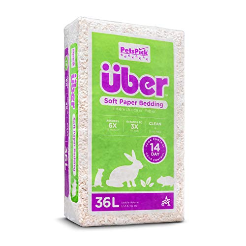PETSPICK Uber Soft Paper Pet Bedding for Small Animals, White, 36L | Soft white paper bedding is made for small-animal cages and habitats; 36 L package supports regular bedding changes. - color: White, size: 36L