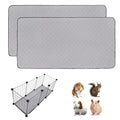 2 Pack Guinea Pig Cage Liners, 14'' X 42'' Washable Guinea Pig Pee Pads, Non Slip Reusable Super Absorbent Guinea Pig Training Mat Bedding Fleece for Small Animals Hamster Rabbit Chinchilla Rat - size: C&C 1x3(14" x 41") 2Pack