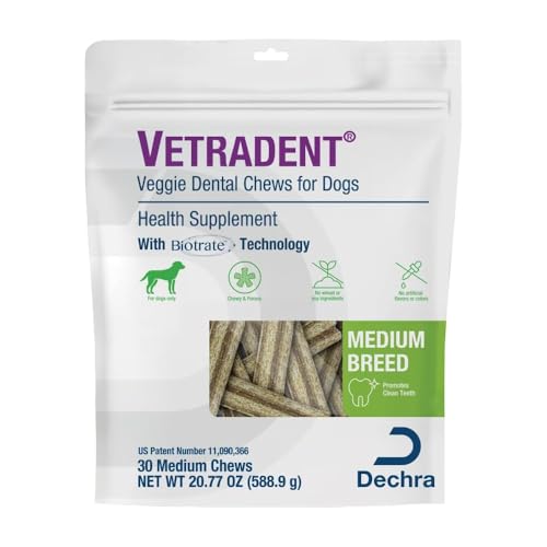 Vetradent® Veggie Dental Chews for Medium Dogs - size: 0.67 Ounce (Pack of 30)
