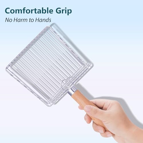 Cat Litter Scoop, Premium Kitty Shovel with Hook and Hole, Metal Sifter Scooper Stainless Steel for Easy Cleaning, Durable and Heavy Duty, Odor-Free for Litter Box | Premium Kitty Shovel with Hook and Hole, for Easy Cleaning, Durable, Odor-Free for Litter