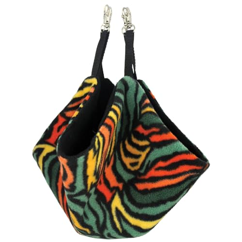 Exotic Nutrition Rainbow Zebra Pouch Set - Hammocks and Bedding for Sugar Gliders, Rats, Ferrets, Chinchillas, Squirrels, Marmosets, Hamsters, Gerbils & Small Animals