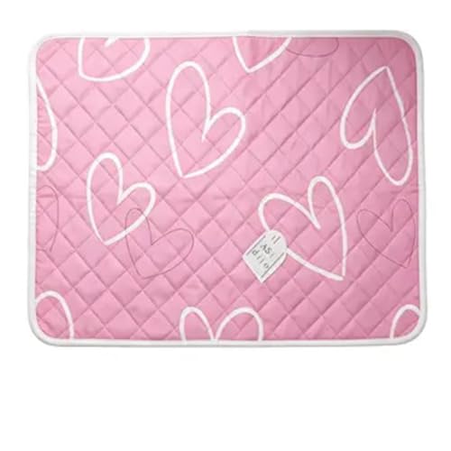 Cat Mat, Washable Pet Cushion Waterproof Dog Kennel Bed Pad (Pink,90*70CM) | Premium quilted cat mat with non-slip backing. Washable waterproof pet bed pad for dog kennels and indoor living room floors. - color: Pink, size: 90*70CM