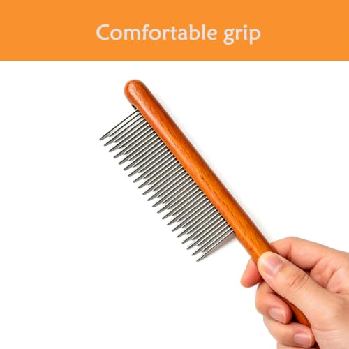 Cat comb,dog comb,Solid Wood Pet Comb Grooming Tool for Cats,Dogs and rabbits…