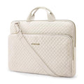 BAGSMART Laptop Sleeve 15-15.6 inch Case Protective Water-Resistant | Lightweight Laptop Bag for Women with Pocket and Handle, Compatible with MacBook, HP, Dell, Acer and Asus notebooks - color: Beige-Shoulder Strap, size: 15.6 Inch