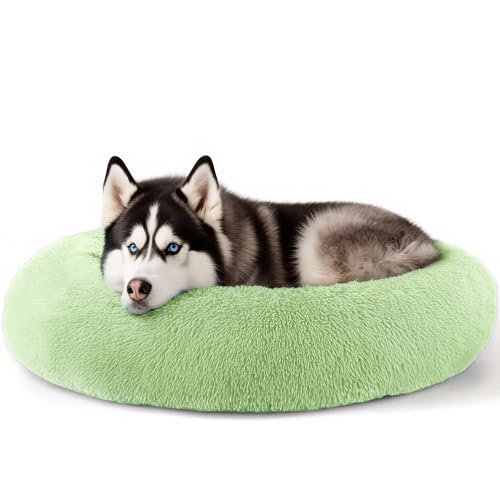 Extra Large Dog Beds, 36 Inch Human Dog Anxiety Relief Comfort Bed, Indestructible & Chew Proof Pet Beds (Green) - color: Green, size: 36.0"L x 36.0"W x 8.0"Th