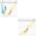Sugar Glider Toys, Elastic Sugar Glider Climbing Ropes, Hanging Toys Sugar Glider Cage Accessories (2pcs Blue & Yellow) & (1pc Random Color)