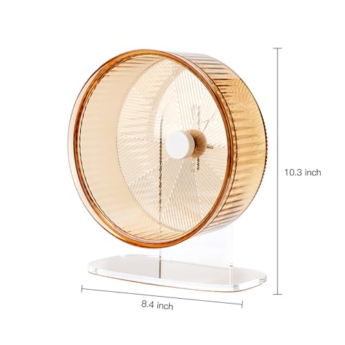 Super-Silent Hamster Exercise Wheel: Silent Spin Toys Hamster Running Wheels with Height Adjustable Stand for Hamsters Gerbils Mice Or Other Small Animals -8.5inch Yellow - color: Yellow, size: 8.5inch