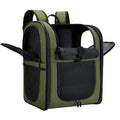 Apollo Walker Cat Carrier Backpack for Small Dogs and Cats Up to 18 lb | Side Pockets, Four-Sided Breathable Mesh, Stability Package, Removable Pad,3D back panel,Thickened shoulder straps - color: Green