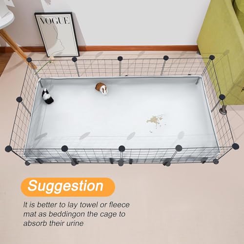 DZWLKJ Guinea Pig Cage Liner Tarp Bottom Waterproof and Washable Base Also for Rabbits, Bunny, Chinchesillas, Hedgehog, Ferrets and Other Small Animals(12x24 inches) - size: C&C C&C 1x2(12x24 inches)
