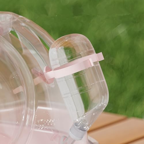 Small Animal Carrier Cage with Water Bottle, Portable Hamster Travel Case | for Small Pets, Gerbils, Mice, Dwarf Hamster (Pink) - color: Pink