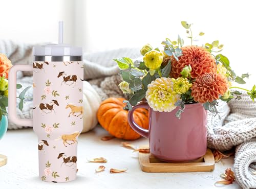 momocici 40oz Horses Tumbler with Handle Gifts for Women.Horse Lover Cups Tumbler Gifts for Women.40 oz Birthday Christmas Horse Cup Tumblers for Horses Lover. - style: Horse