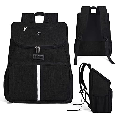 BAGLHER丨Dog Travel Bag, Airline Approved Pet Supplies Backpack, Dog Travel Backpack Accessories Set with 2 Silicone Collapsible Bowls and 2 Food Baskets. Black - color: Black-A