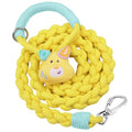 4FT Heavy Duty Braided Rope Dog Leash, Soft Cotton Design with Locking Clip for Medium & Large Dogs – Ideal for Walking & Training (Little Dog) - color: Little Elk