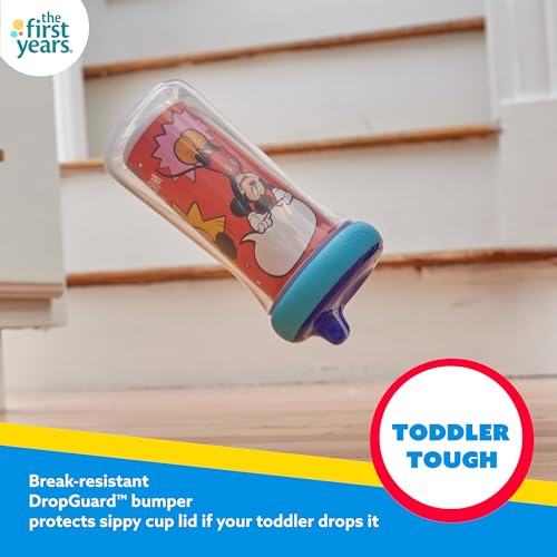 The First Years Disney Mickey Mouse Kids Insulated Sippy Cups - Dishwasher Safe Spill Proof Toddler Cups - Ages 12 Months and Up - 9 Ounces - 2 Count
