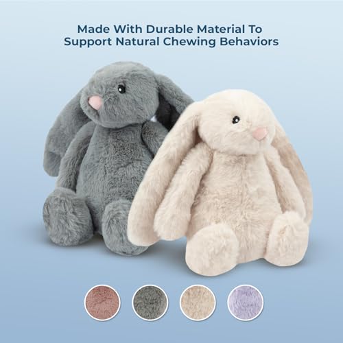 Best Pet Supplies Bunny Buddy Squeaky Plush Dog Toy - Beige, Small | Soft Plush, Squeaks & Crinkles, Perfect for Moderate Chewers, Toss & Fetch Play, Stress & Anxiety Reliever, Ideal Gift Toy - color: Bunny (Beige), size: Small