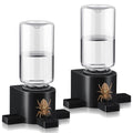 2 Pcs 10ML Jumping Spider Water Dispenser with Magnets, Black | Gravity-Fed Automatic Water Supply, Safe Material forTarantulas Enclosure/Habitat, Flexible Magnetic Installation