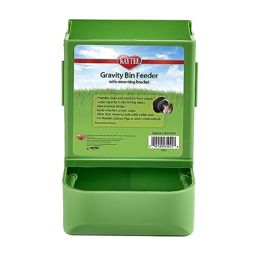 Kaytee Gravity Bin Feeder With Bracket Assorted - size: 5.25" x 5.75" x 8.25"