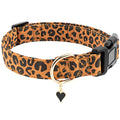Faygarsle Brown Leopard Print Dog Collar for Small, Medium, Large Boys Girls Dogs M - color: Brown Leopard, size: Medium