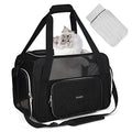 BAGLHER Pet Travel Carrier, Cat Carriers Dog Carrier for Small Medium Cats Dogs Puppies, Airline Approved Small Dog Carrier Soft Sided, Collapsible Puppy Carrier. Black - color: Black
