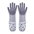 Pet Grooming Gloves Pet Hair Remover Cat, Dog Washing Gloves Silicone Heat Resistant Cleaning Gloves with High-Density Teeth Grooming Gloves for Dogs, Cats, Horses, Rabbits (1 Pair - Gray) - color: 1 Pair - Gray