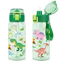 Tritan Kids Water Bottle for School, 18.6 Oz Leakproof Toddler Water Bottle | with a Pop-up Detachbale Straw, 2-in-1, Dishwasher Safe, 1-Pack, Dinosaur - color: Dinosaur