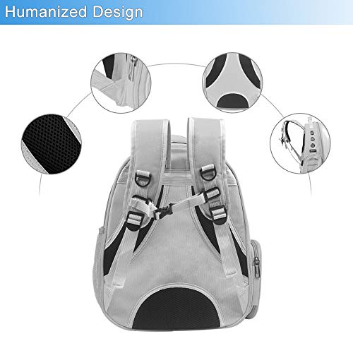Cat Backpack Carrier, Pet Backpack, Breathable Cat Dog Space Capsule Backpack, Airline-Approved for Small Cats Dogs Birds Bunny Travel Hiking - color: BUBBLE-GY