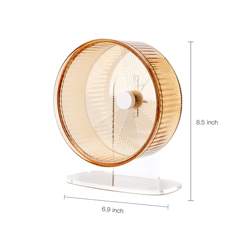Super-Silent Hamster Exercise Wheel: Silent Spin Toys Hamster Running Wheels with Height Adjustable Stand for Hamsters Gerbils Mice Or Other Small Animals -6.5inch Yellow - color: Yellow, size: 6.5inch