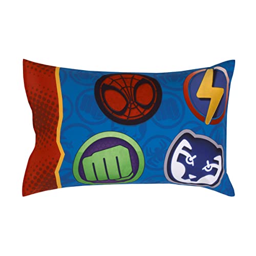 Marvel Spidey and His Amazing Friends Blue, Red, Yellow, and Green, Team Up 2 Piece Toddler Sheet Set - color: Spidey and His Amazing Friends