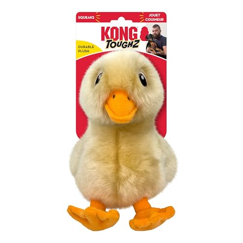 KONG Toughz Durable Plush Dog Toy - Long-Lasting Soft Chew Toy for Aggressive Chewers, Safe & Interactive for Dogs (Duck) - style: Duck