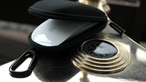 Tough Travel Carrying Case for Apple Magic Mouse 1 and 2 | Hard Shell Ballistic Nylon (Black)