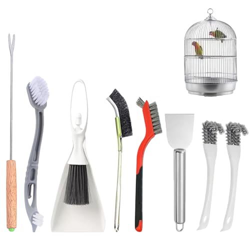 Bird Cage Cleaning Brush Tool Set, Bird Cage Cleaner, Suitable for Bird Cages, Rabbit Cages, Hamster Cages, Parrot Cages, and Other Small Pet Cage Accessories
