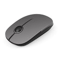 VssoPlor Wireless Mouse, 2.4G Slim Computer Laptop Mouse, Black and Gray | Portable Mouse, Plug & Play USB Nano Receiver, Quiet Silent Optical Mice for Notebook, PC, Laptop, Computer, Windows, Mac - color: Black and Gray