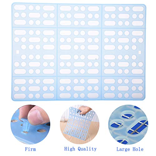 Hamiledyi 4 Pcs Rabbit Cage Mats Small Animal Plastic Feet Pads Floor Mat for Pet Cats Dogs Bunny Hamster Rat Chinchilla Guinea Pig(Blue)
