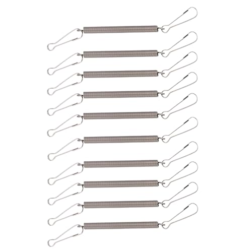 10Pcs Spring with 2 Clips Used Singly or in Combination to Hold Rabbit Water Dispenser Drinking Bottle for Small Animals Feeding and Watering Supplies