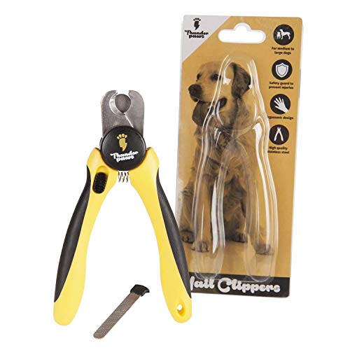 Professional-Grade Nail Clippers for Dogs Nail Trimmer with Safety Guard and Nail File - Nail Clippers for Large Dogs - Dog Nail Clipper Toenail Clippers (Yellow, Medium-Large) - color: Yellow, size: Medium-Large (no LED)