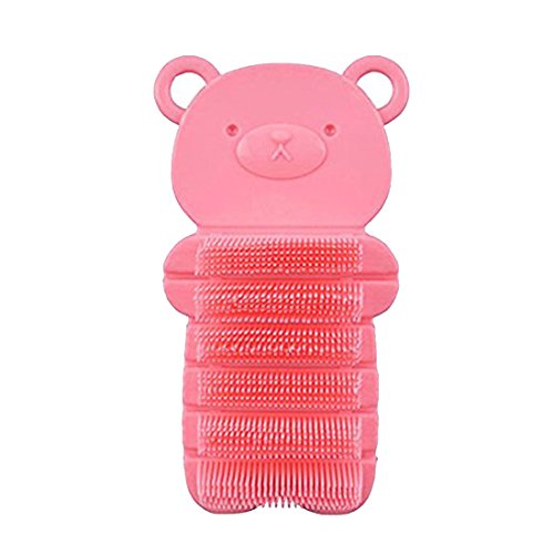 Baby Nail Brush, Kids Nail Scrubber Brush, Toddler Scrub Brush, Pink | Finger Nails Scrub Brush for Cleaning Fingernails Dirt Cleaner, Soft Bristle, For Baby Children, Cute Animal Bear Style - color: Pink