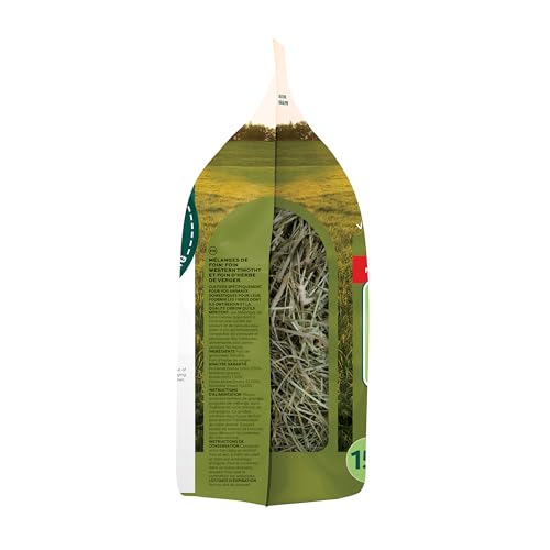 Oxbow Western Timothy & Orchard Grass Hay Blends for Small Pets, High-Fiber, Hand-Sorted Rabbit & Guinea Pig Hay, All Natural Grass Blend for Chinchillas, Bunnies & Guinea Pigs, Made in USA, 15 oz | Oxbow Timothy Hay, Bunny Hay For Rabbits, Guinea Pigs, B