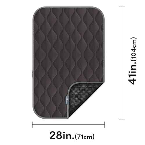 Paw Inspired Washable Padded Crate Mats for Dogs, Gray, 41x28 Inch | Fits 42-inch Kennels, Leakproof, Waterproof Bottom, Plush Dog Pad, Pet Bed - color: Gray, size: 42 Inch