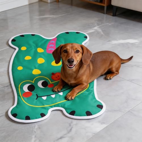 Cooling Mat 30" x 20", High Polymer Gel Cooling Pad for Pets Up to 45 lbs | Small Medium Pets Up to 45 lbs, Waterproof Cooling Bed, Scratch Resistant Pad, Non-Slip Bottom, Crate Kennel Travel Use - color: Green