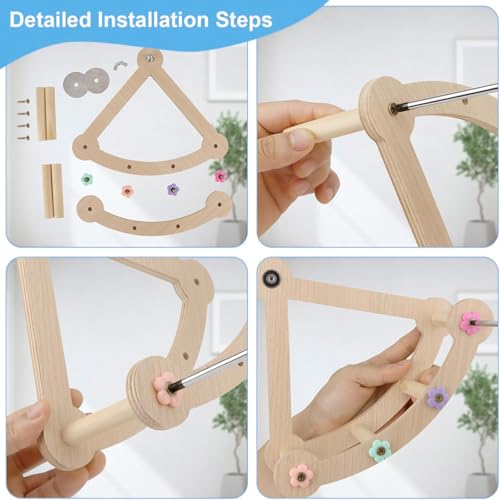 Bird Stand Perch,Interactive Rocking Parakeet Perch, Wooden Exercise Wheel Cockatiel, Parrot Swing,Bird Playground Play Stands for Conure Budgie(A) - color: A