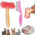 2pcs Rabbit Brush, Bunny Brush, Small Animal Grooming Comb, Removes Loose Fur, Detangles & Massages for Rabbits, Chinchillas, Puppies & Kittens During Shedding and Bath Time