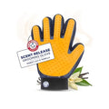 Arm & Hammer Deodorizing Dog Grooming Glove, Lily & Vanilla Scent | Fragrance transfer technology, baking soda infused, deshedding glove, for bathing and dry grooming daily - size: 1-Pack, style: Grooming Pet Glove - Sweet Lily & Vanilla