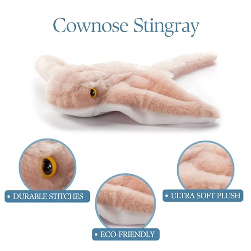 The Petting Zoo Cownose Ray Stuffed Animal Plushie, Gifts for Kids, Wild Onez Babiez Sealife Animals, Stingray Plush Toy, 12 inches - color: Cownose Ray