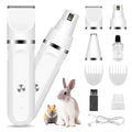 Guinea Pig & Rabbit Grooming Kit 2 in 1 – Cordless Hair Clipper & Nail Grinder for Small Animals– Low-Noise Rechargeable Nail Clippers Electric