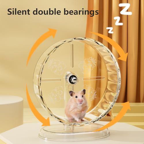8.3in Gerbil & Hamster Wheel (8.3inch) | Ideal 8.3 inch gerbil wheel and hamster wheel. Smooth, anti-slip surface protects pet paws. Quiet night time spinning - size: 8.3inch