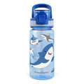 Kids Water Bottle for School, 16 Oz Plastic Water Bottle, 1 Pack | Silicone Spout, Pop-Up Cover, BPA Free & Dishwasher Safe, Shark - color: Shark, size: 16.2 Ounces
